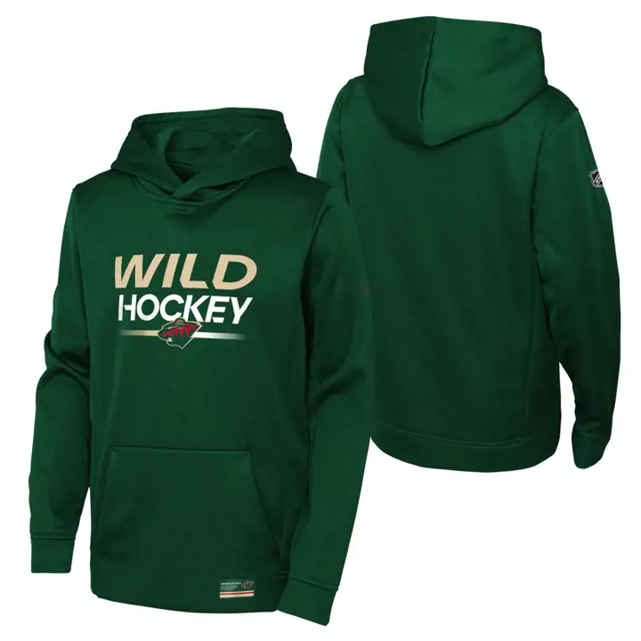 Minnesota Wild LNH Authentique Pro Junior à Capuche vert
