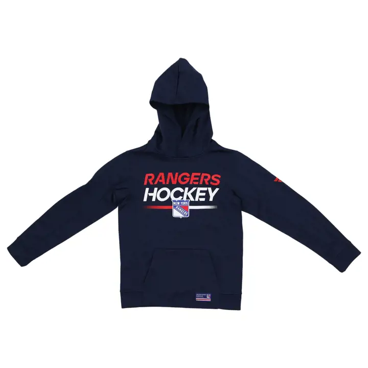 Chandail à capuchon Pro authentique bleu pour jeunes des Rangers de New York de la LNH