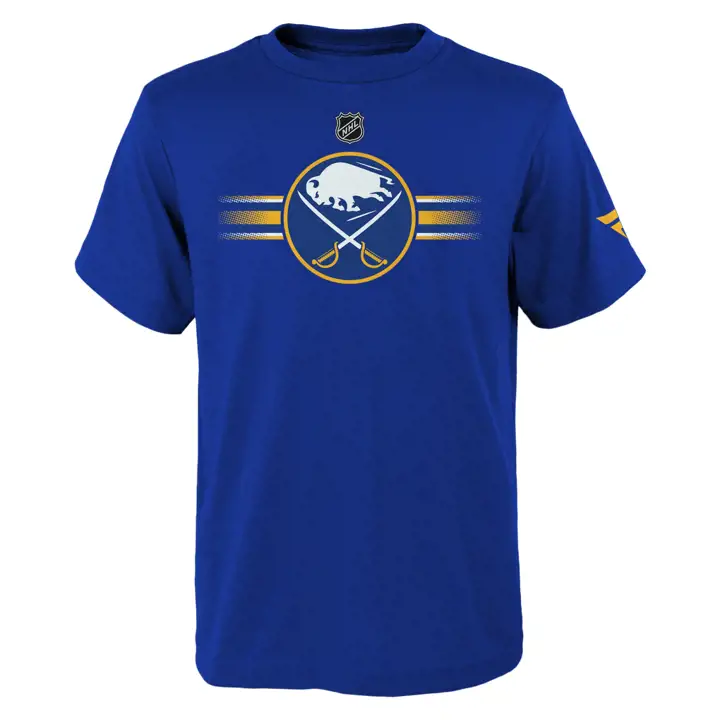 T-shirt à logo authentique Pro NHL Buffalo Sabres pour jeune - Bleu