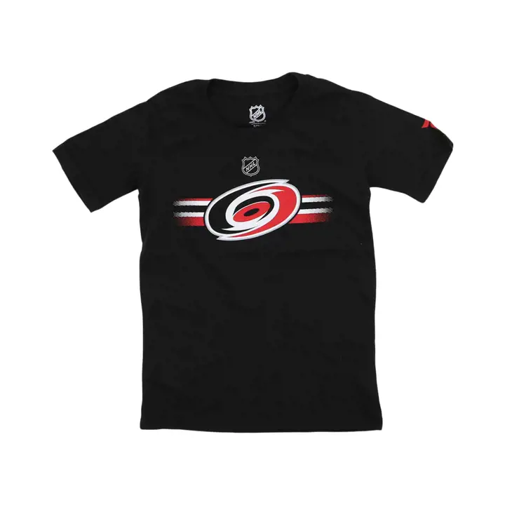 T-shirt authentique à logo des Hurricanes de la Caroline de la LNH pour jeune – Rouge