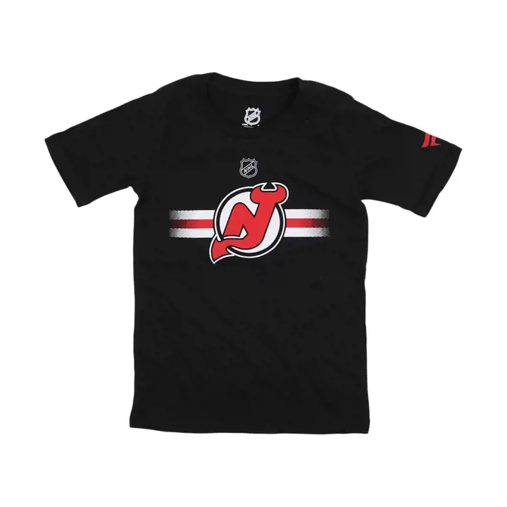T-shirt à logo authentique Pro NHL New Jersey Devils pour jeune - Noir