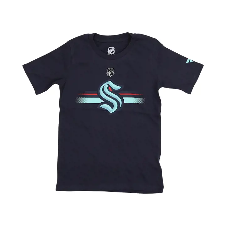 T-shirt marine pour jeunes Seattle Kraken NHL Authentic Pro Logo