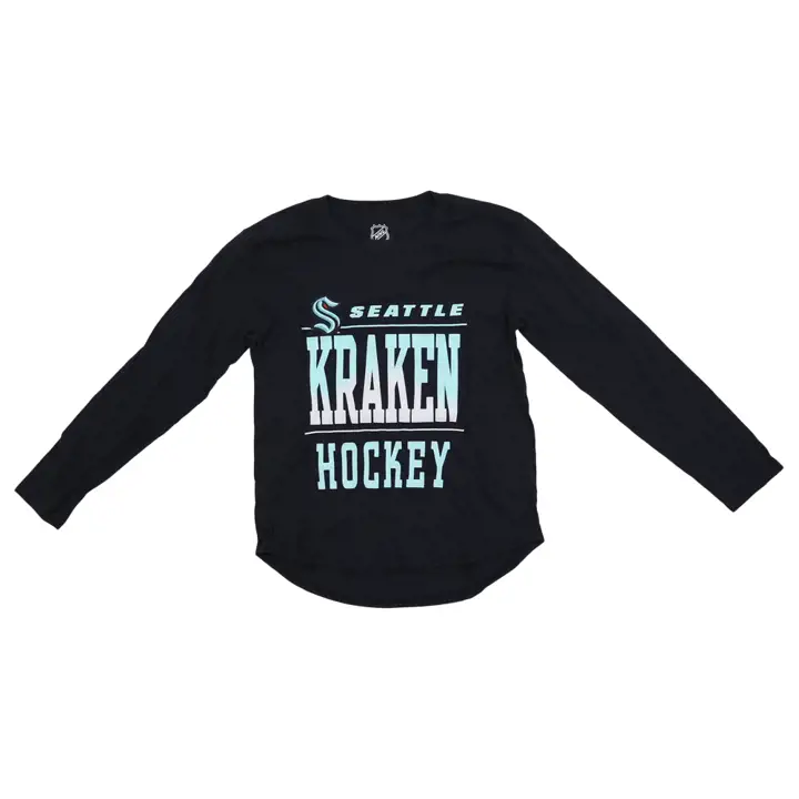 T-shirt à manches longues marine Seattle Kraken Youth NHL Barnburner
