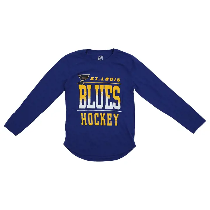 T-shirt à manches longues St. Louis Blues Youth NHL Barnburner bleu