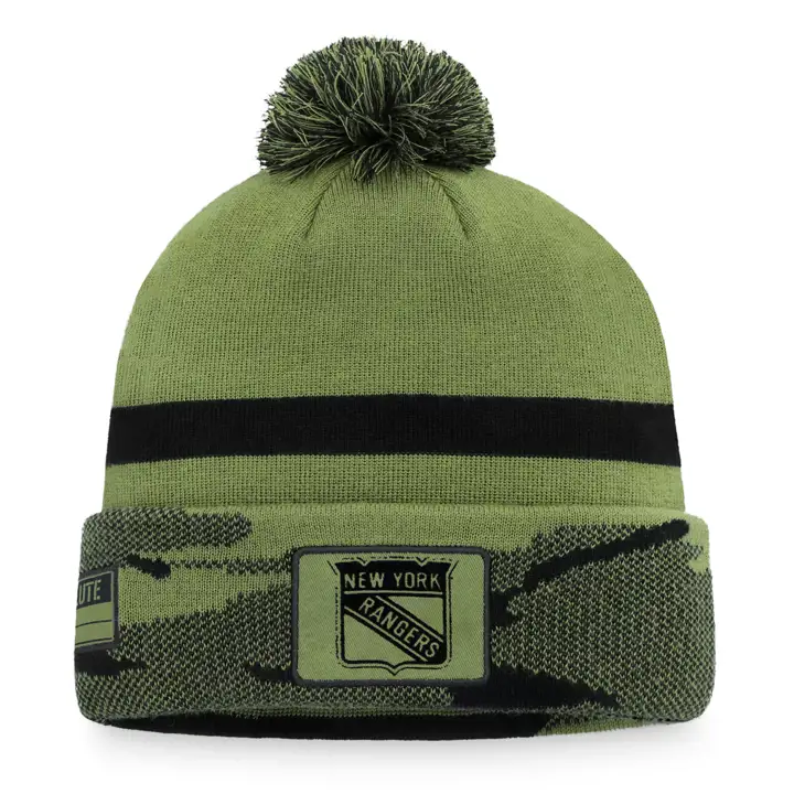 New York Rangers LNH Reconnaissance Militaire Pompon CAMO/NOIR
