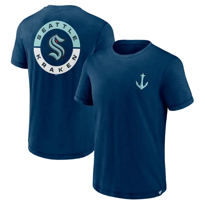T-shirt en jersey flammé « Rinkside » de la LNH Seattle Kraken marine