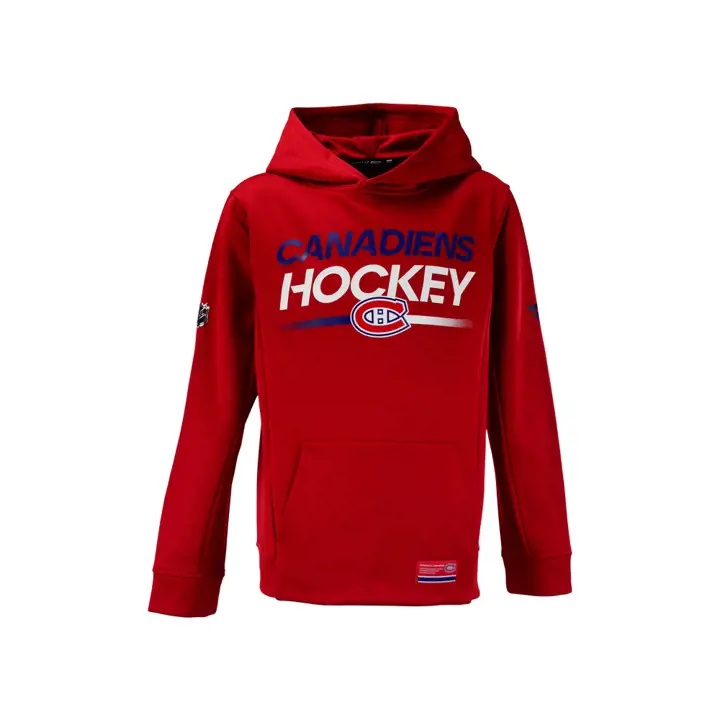 Chandail à capuchon authentique Pro de la LNH bleu des Canadiens de Montréal pour jeunes