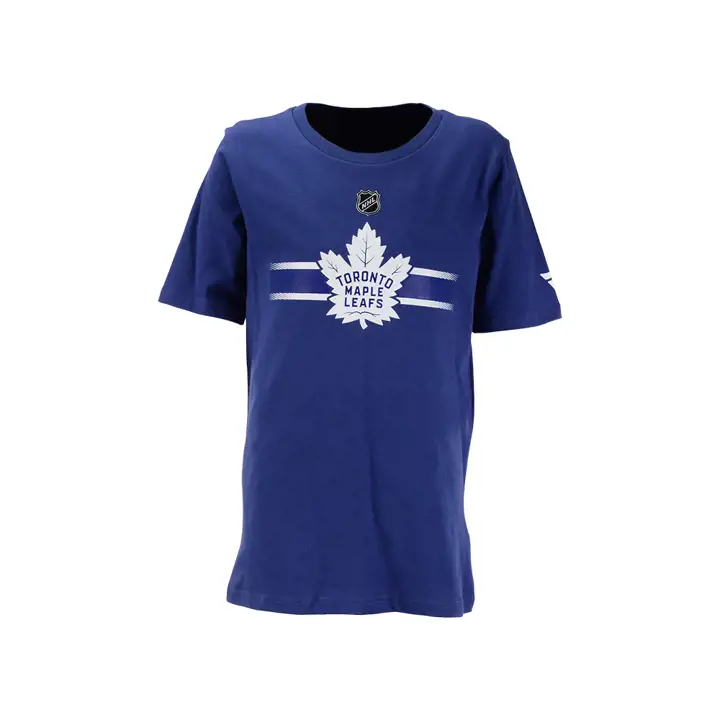 T-shirt bleu avec logo Toronto Maple Leafs NHL Youth Authentic Pro