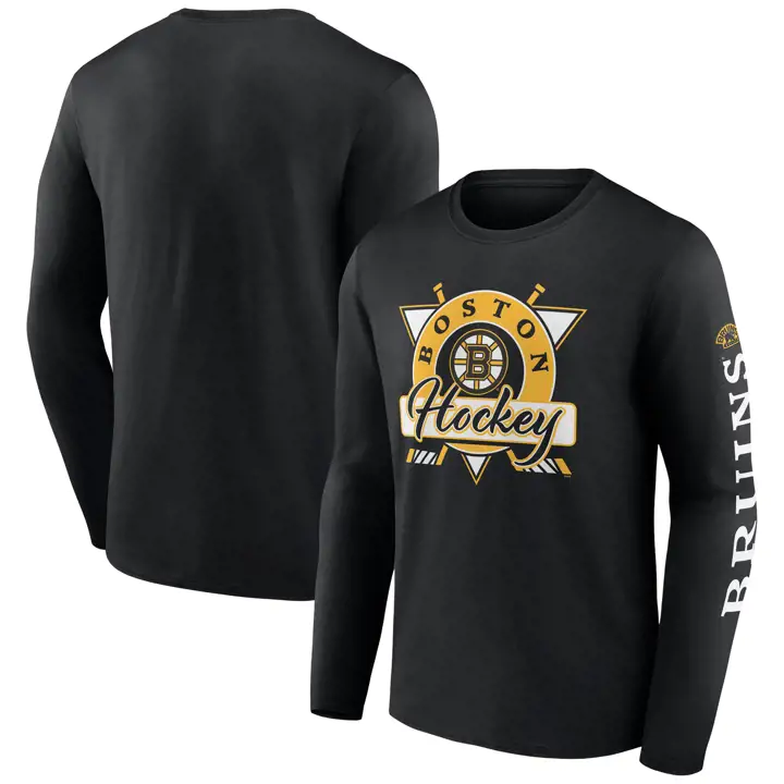T-shirt à manches longues Boston Bruins NHL Rinkside - Noir