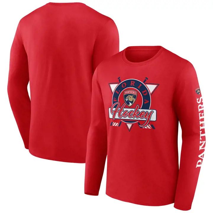 T-shirt à manches longues Rouge Florida Panthers NHL Rinkside