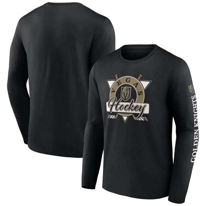 T-shirt à manches longues LNH Rinkside Vegas Golden Knights - Noir