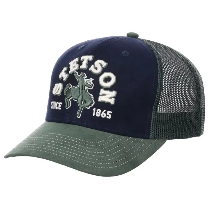 Stetson STETSON CASQUETTE TRUCKER COWBOY marine/olive