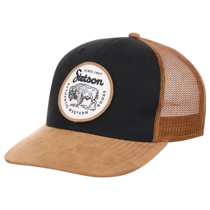 Stetson STETSON BISON PATCH TRUCKER noir/beige