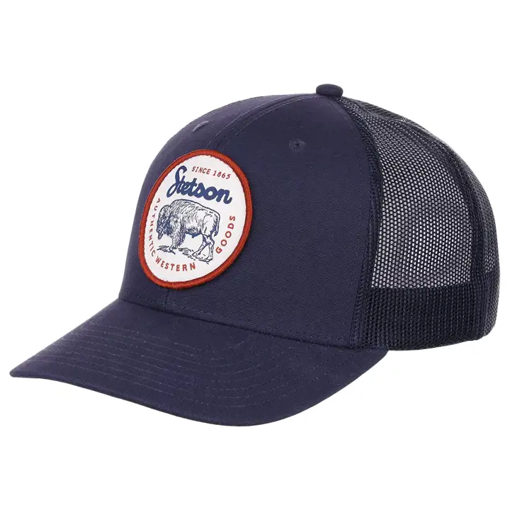 Stetson STETSON BISON PATCH TRUCKER blanc/marine