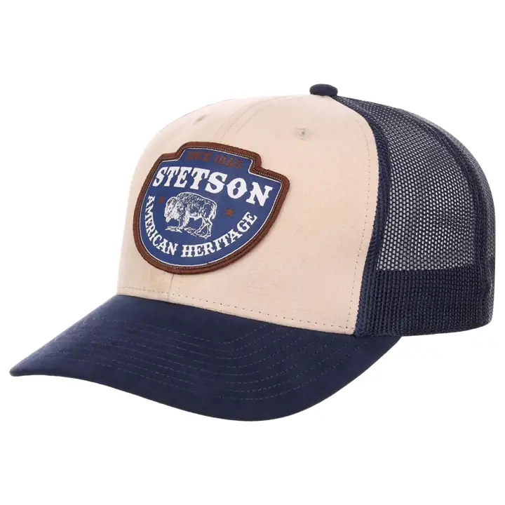 Stetson CASQUETTE TRUCKER STETSON ARROWHEAD PATCH kaki/marine
