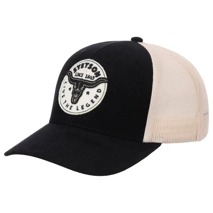 Stetson STETSON CASQUETTE TRUCKER LONGHORN blk