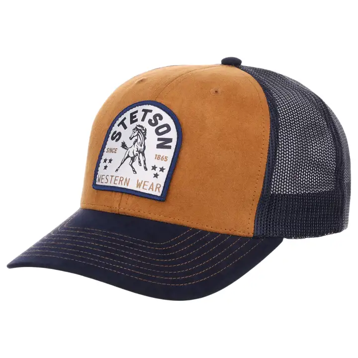 Stetson STETSON HORSE PATCH TRUCKER sable/bleu marine