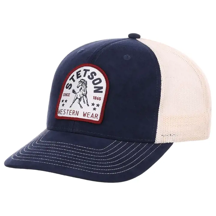Stetson CASQUETTE TRUCKER CHEVAL STETSON marine