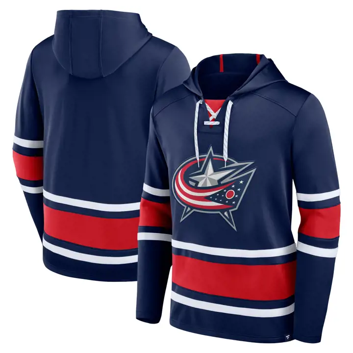 Chandail à capuchon à lacets Columbus Blue Jackets LNH Rinkside Marine
