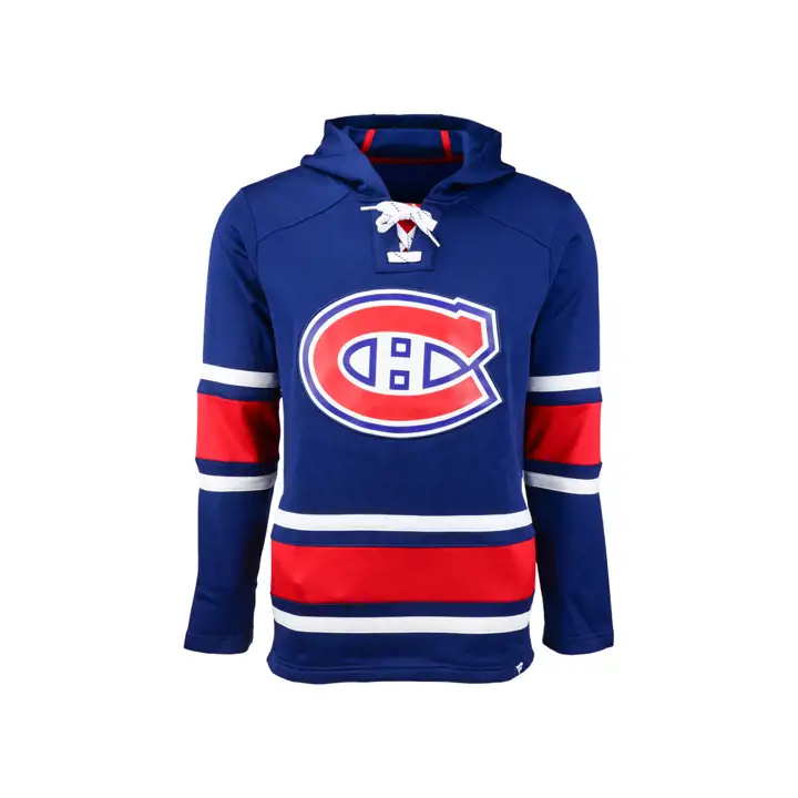Chandail à capuchon lacé Rinkside de la LNH des Canadiens de Montréal marine