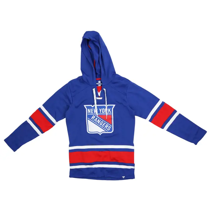 Chandail à capuchon lacé Rinkside des Rangers de New York LNH Bleu