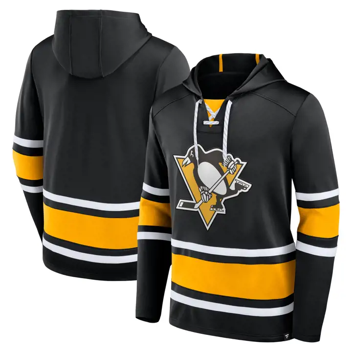 Pittsburgh Penguins Chandail à capuchon lacet Blk