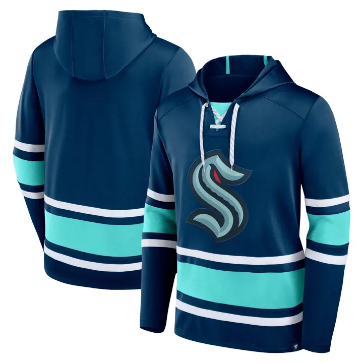 Seattle Kraken NHL Sweat à Capuche Lacet Côté Patinoire Sarcelle