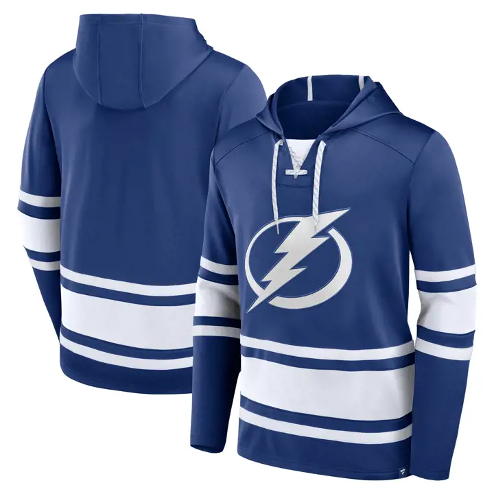 Sweat à capuche en dentelle bleu Rinkside des Lightning de Tampa Bay (LNH)