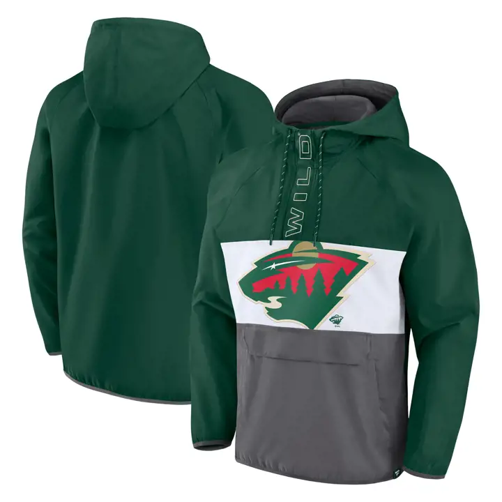 Veste anorak CB des Wild du Minnesota (LNH) vert