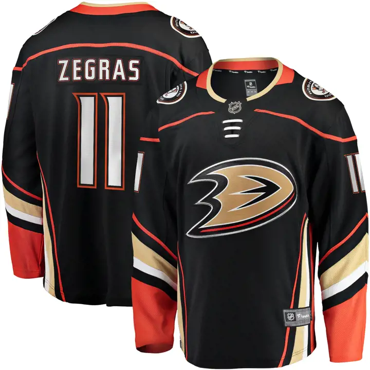 Anaheim Ducks NHL Breakaway Player Jersey Trevor Zegras BLK