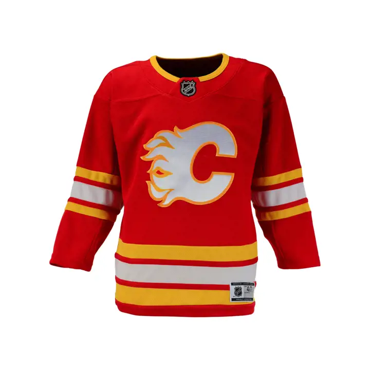 Maillot Premier de la LNH Calgary Flames pour enfants, rouge