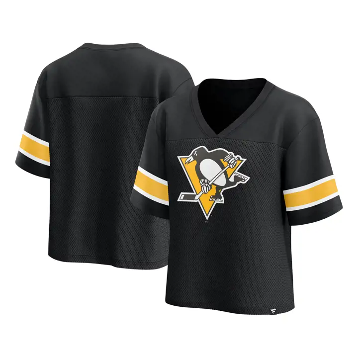 Haut fashion en résille Pittsburgh Penguins LNH pour femme 23 noir