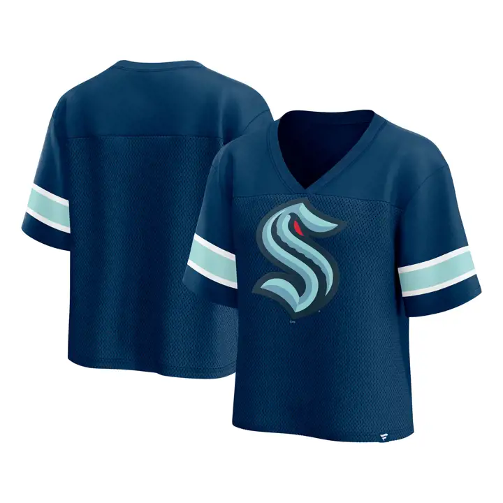 Haut mode en maille pour femme Seattle Kraken LNH 23 marine
