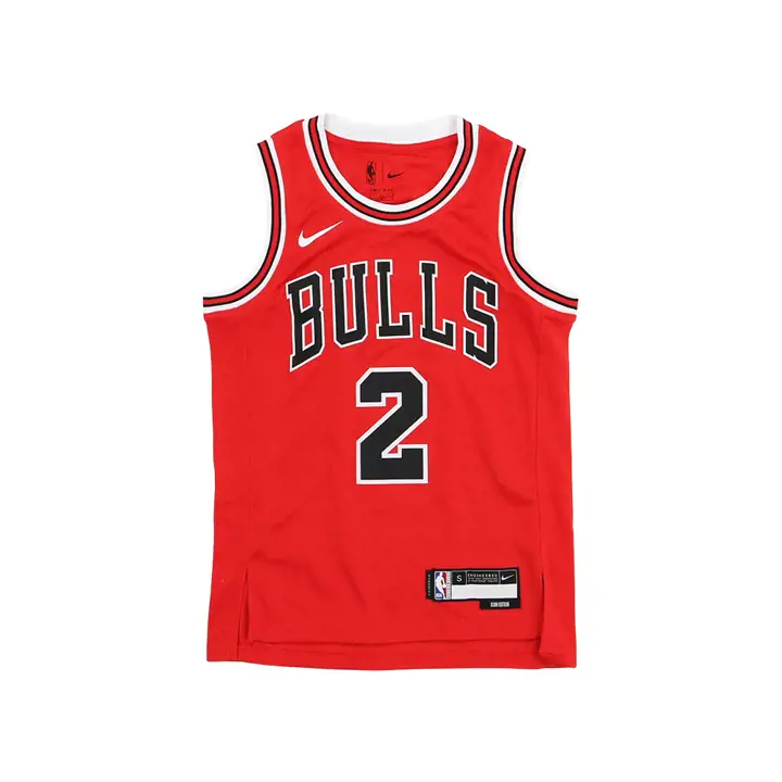 Maillot NBA Swingman Icon des Chicago Bulls pour jeune, Lonzo Ball, rouge