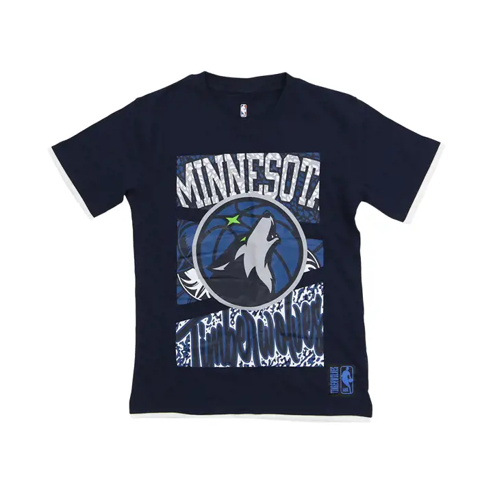T-shirt NBA Minnesota Timberwolves Youth Court Culture marine