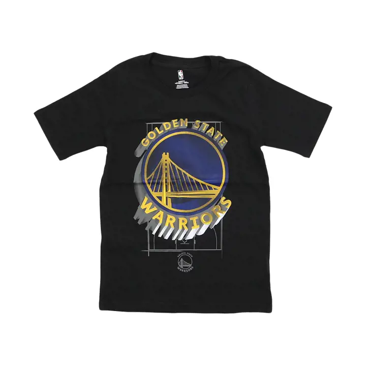 Golden State Warriors NBA T-shirt logo 3D enfant noir