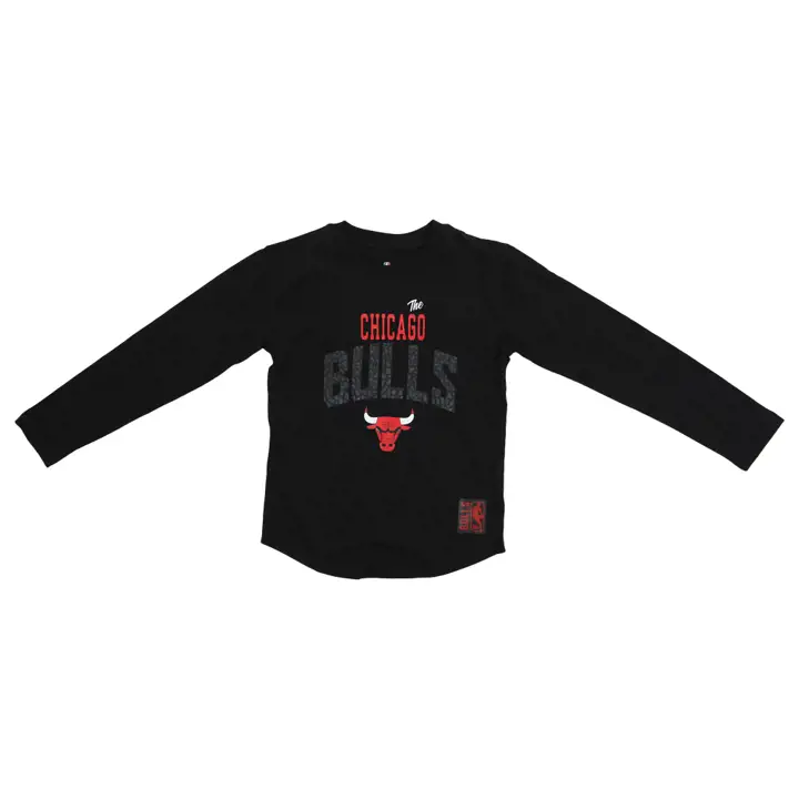 T-shirt à manches longues noir "Posterize" NBA Chicago Bulls pour jeune