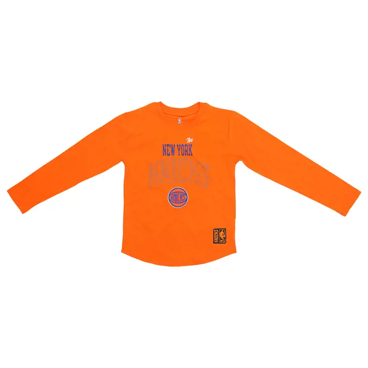 T-shirt enfant "Posterize" manches longues NBA New York Knicks - bleu