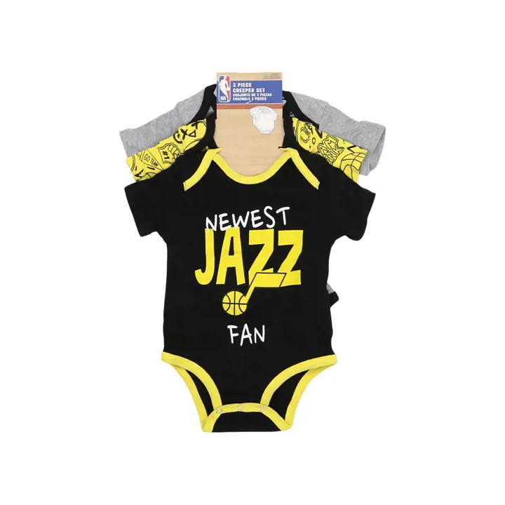 Ensemble 3 pièces NBA Utah Jazz Nouveau-né Dunk Noir