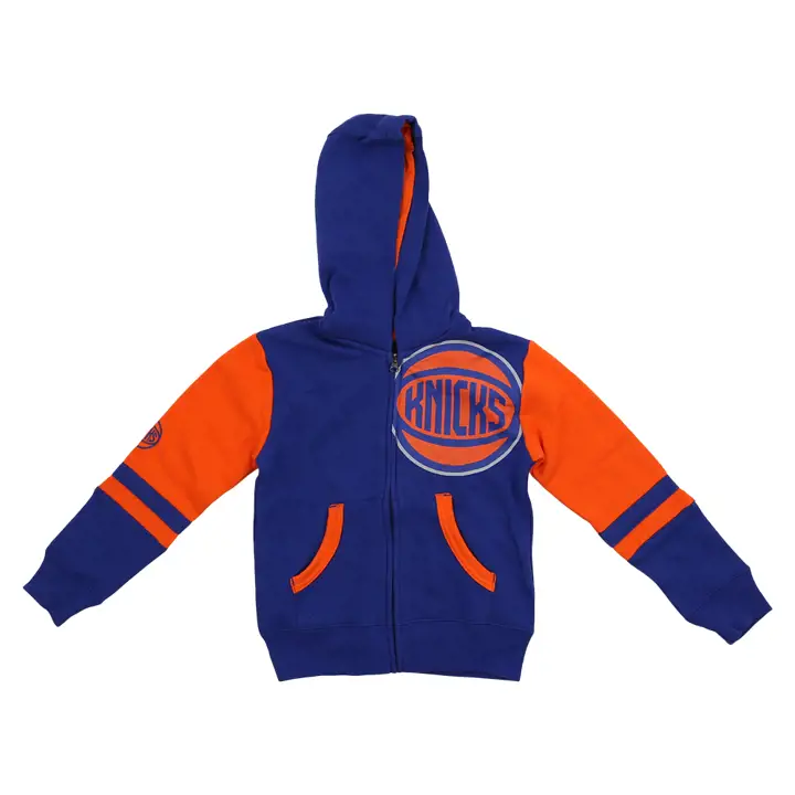 New York Knicks NBA Sweat à capuche FZ droit pour enfants rouge