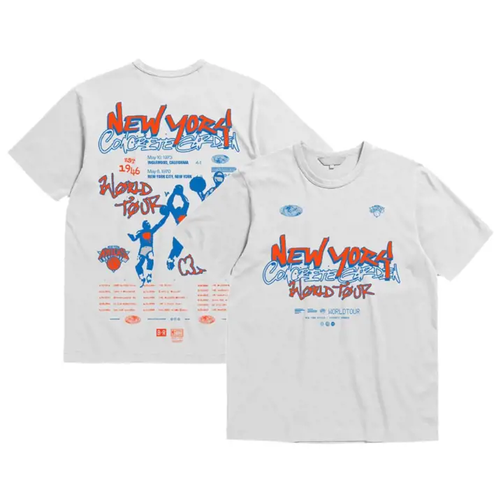 T-shirt "New York Knicks NBA World Tour" blanc