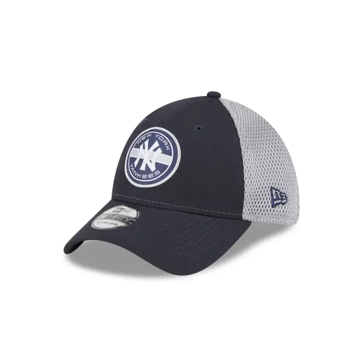 New York Yankees MLB Écusson rond Neo marine/gris