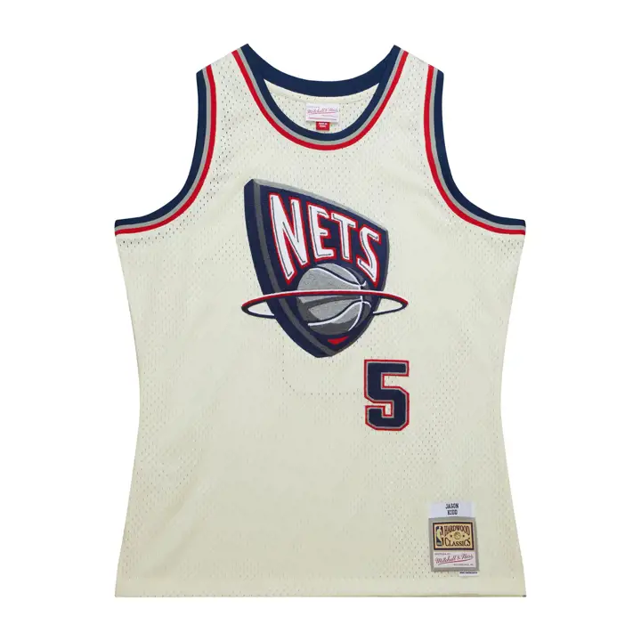 Maillot NBA Swingman Jason Kidd New Jersey Nets à motif piqué-chaînette