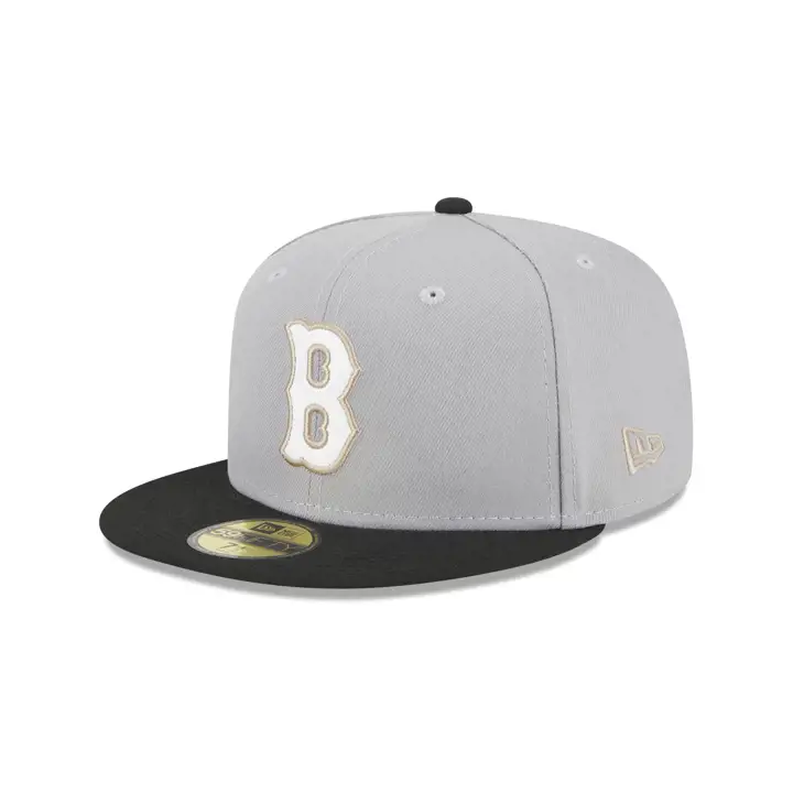 Casquette Boston Red Sox MLB Logo Cuir 59FIFTY GRY/BLK/GRY