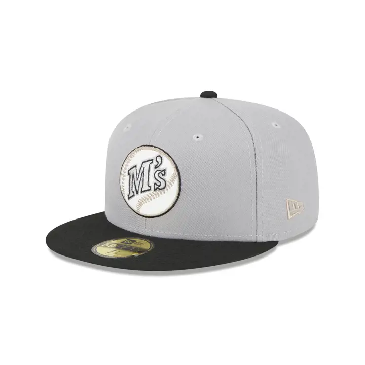 Casquette Seattle Mariners MLB Logo en Cuir 59FIFTY GRY/BLK/GRY