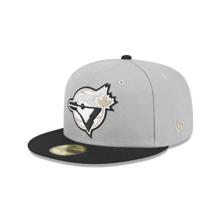 Toronto Blue Jays MLB Cuir Logo 59FIFTY GRIS/NOIR/GRIS