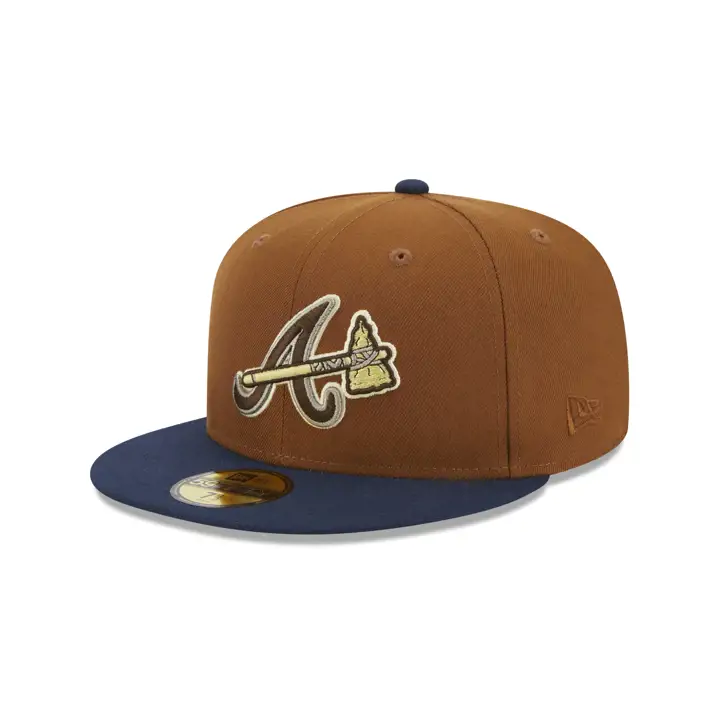 Atlanta Braves MLB Grizzly Bear 59FIFTY  marron/bleu/ivoire