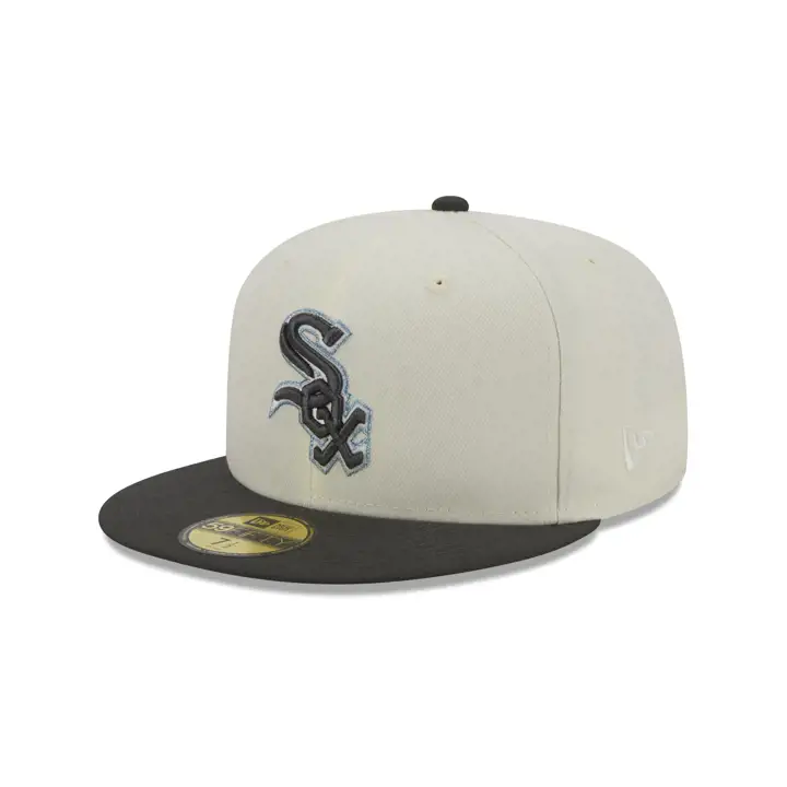 Chicago White Sox MLB Black Ice 59FIFTY ivoire/gris foncé/bleu ciel