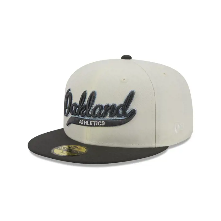 Oakland Athletics MLB Black Ice 59FIFTY ivo/dkgry/skbl