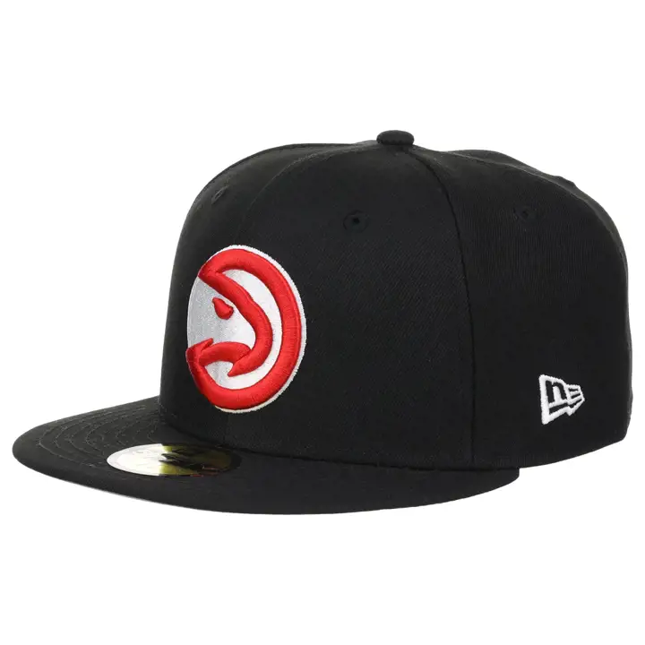 Casquette 59FIFTY NBA BRED des Atlanta Hawks NOIR/NOIR/GRIS